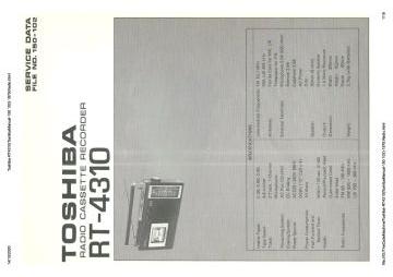 Toshiba-RT 4310(ToshibaManual-150 102)-1979.Radio preview